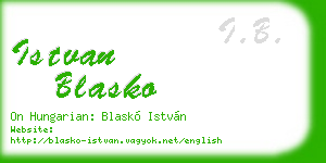 istvan blasko business card