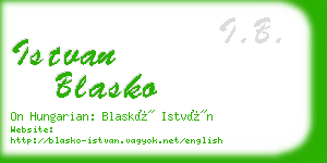 istvan blasko business card